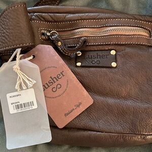 Unisex LUSHER Italian Leather Sling and Belt Bag.